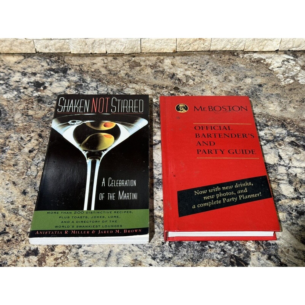 Bartending Drink Books Mr. Boston Official Bartender‎ Guide & Shaken Not Stirred